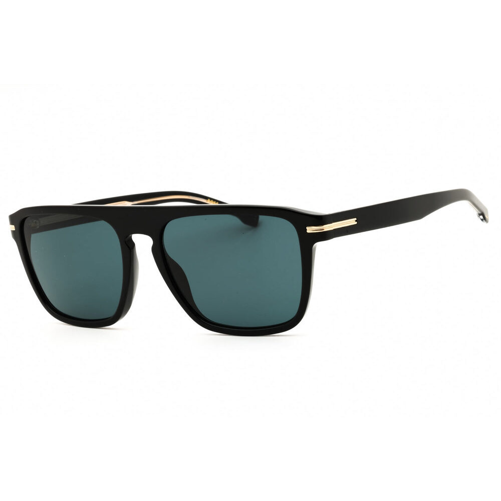 NWT Hugo Boss BOSS 1599/S 0807 KU Black Rectangle Sunglasses 56mm